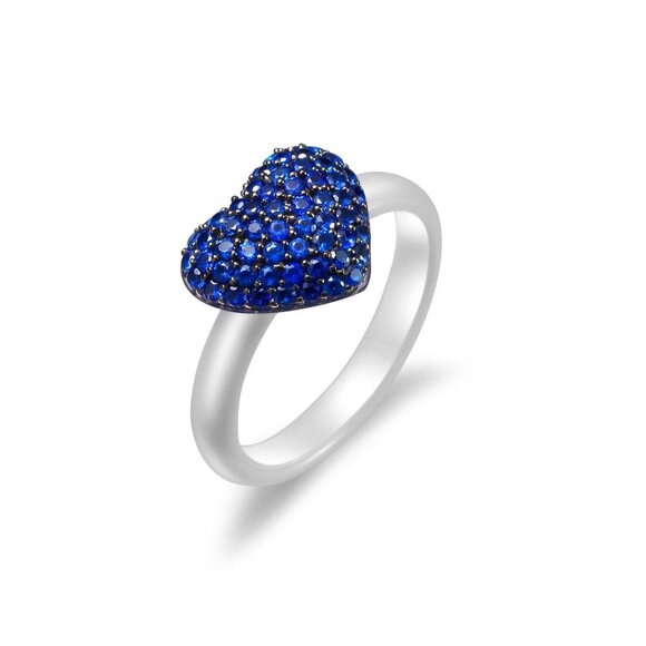 925, Fine Ceramic, Ring avail in Blue, Pink, Yellow, Clear CZ. - Picture 2 of 6